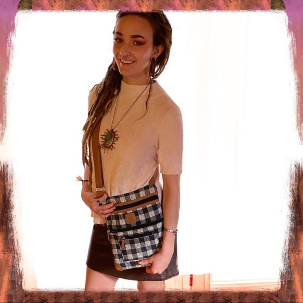 Stone Mountain Purse Buffalo Plaid B&W